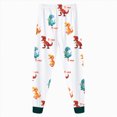 thumbnail image 5 of TOWED22 Toddler Baby Boy Fall Outfits 2Pcs Long Sleeve Cute Print Round Neck Sweatshirt Fleece Pants Casual Clothes(Dark Green,4-5 Y), 5 of 8