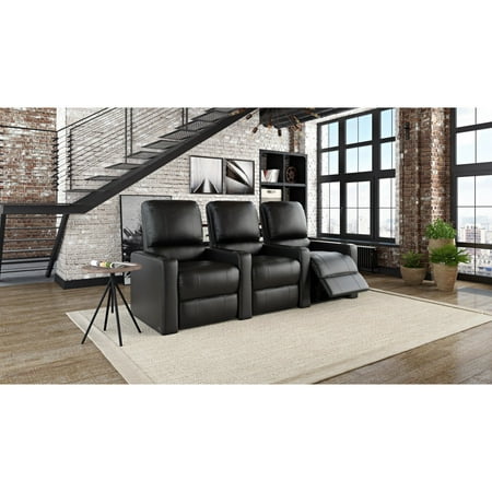 Octane Charger XS300 3 Seater Manual Recline Bonded Leather Home Theater