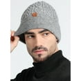 thumbnail image 3 of Heat Logic, Cable Beanie With Tab, Soft Thermal Insulation, Cozy and Comfortable, Perfect for Outdoor Activities and Sports (Grey), 3 of 5