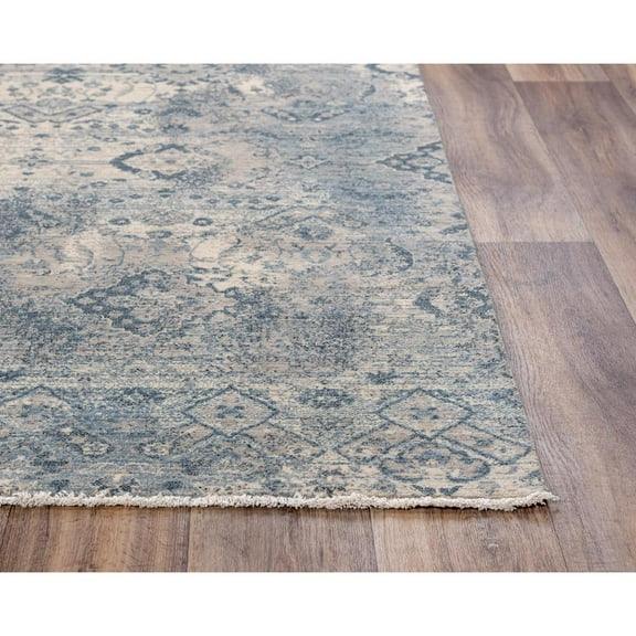 Alora Decor Intrepid 9' x 12' Classical Beige/Gray/Blue Hybrid Area Rug