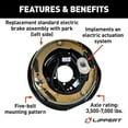 thumbnail image 5 of Lippert Components 298275; 12'' X 2'' Electric Trailer Brake Assembly; 5-Bolt; 5,200-8,000-lb. Hybrid Axles; Left (Driver) Side, 5 of 6