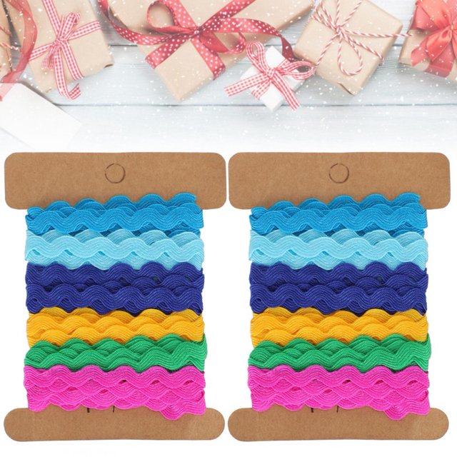 Color Zigzag Ribbon Color Ribbon Zigzag Lace Ribbon Color Wave Ribbon 2Pcs Color Zigzag Ribbon DIY Hand Made Material Cloth Hair Accessories Sewing Decoration 8mm