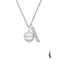 thumbnail image 2 of Delight Jewelry Silvertone Domed Matthew 6:9 Silvertone Forever Bar Charm Necklace, 23", 2 of 4