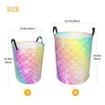 thumbnail image 5 of Fotbe Fish Scale Laundry Basket with Handles, Waterproof Large Laundry Hamper, Wash Bag for Corner Dorm, Rolling Laundry Basket with Handles-Medium, 5 of 8