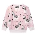 thumbnail image 2 of Toddler Girl Pink Sweatshirt Zebra Long Sleeve Shirt Cute Fall Clothes 5T (192）, 2 of 5