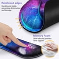 thumbnail image 3 of -in- Mouse Pad with Wrist Rest Set Wrist Support Mouse Pad+Keyboard Gel Wrist Rest+Cup Pad Ergonomic Mouse Pad Relieving Wrist Pain Base Computer Mouse Pad for Home Office Games Galaxy, 3 of 7