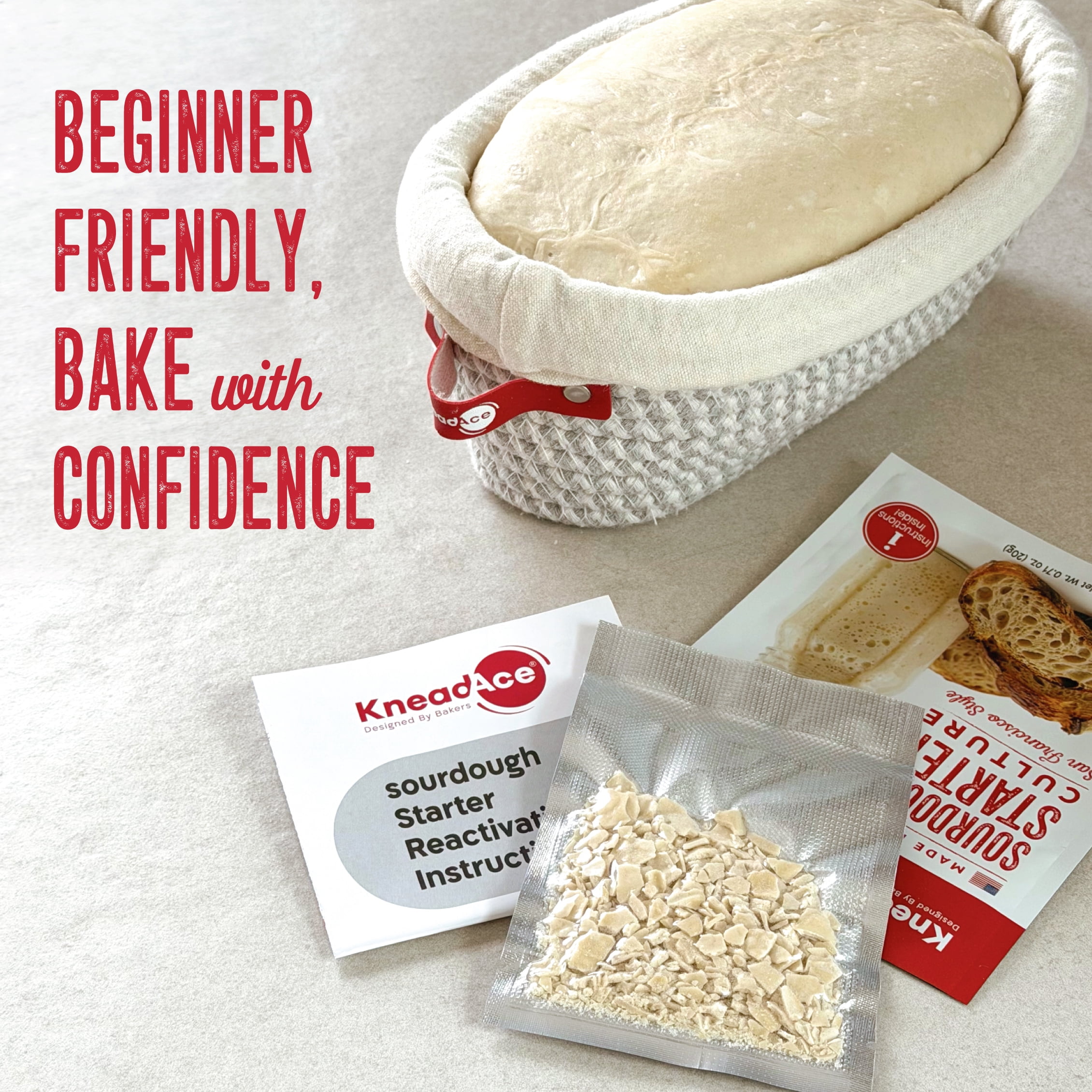 KneadAce Artisan Sourdough Starter - Wild Yeasts  - Non-GMO