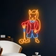 thumbnail image 2 of Handmadetneonsign Rabbit Croquet Neon Sign, Rabbit Led Sign, Croquet Neon Light, Rabbit Croquet, 2 of 5