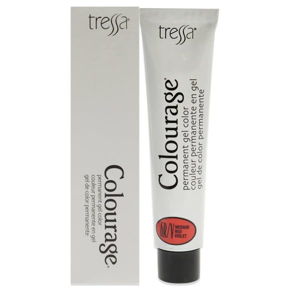 Tinte permanente en gel Colourage - 6RV violeta rojizo medio de Tressa para unisex - Tinte para cabello de 2 oz Tressa Color de pelo 2 oz