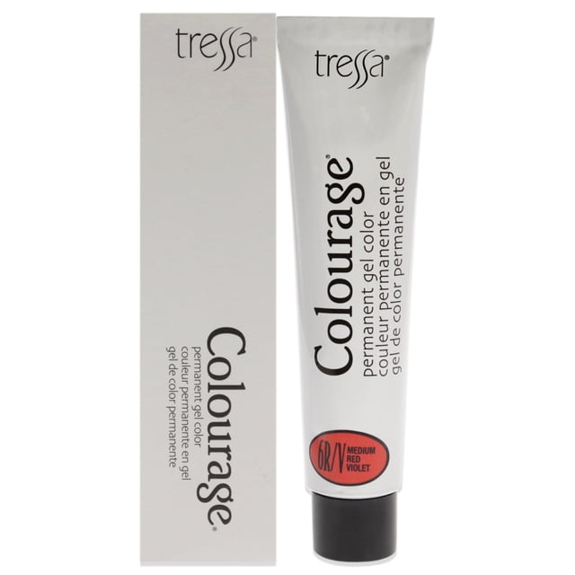 Tinte permanente en gel Colourage - 6RV violeta rojizo medio de Tressa para unisex - Tinte para cabello de 2 oz Tressa Color de pelo 2 oz