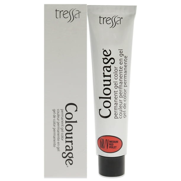 Tinte permanente en gel Colourage - 6RV violeta rojizo medio de Tressa para unisex - Tinte para cabello de 2 oz Tressa Color de pelo 2 oz