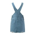 thumbnail image 5 of ZHUASHUM Dresses For Women 2024 Sleeveless Flag Denim Bib Overall Shorts Romper Independence Day Clothes,L Light Blue, 5 of 5
