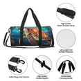 thumbnail image 6 of Easygdp Sea Turtle in Coral Travel Bag, Camping, Weekend, Carry On Overnight Duffel Bag with Shoulder Strap, 6 of 8