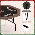 thumbnail image 3 of QinaQin 47-Inch Octagonal Foldable 8-Player Poker Table - Texas Hold'Em Game Table with Cup Holder, Waterproof Pad Edges, Portable Card Table, Perfect for Family Game Nights, 3 of 8