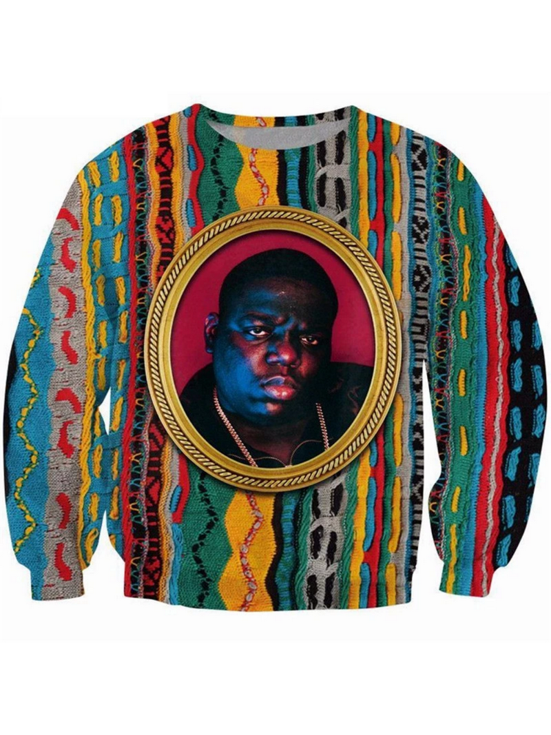compromiso Perceptible Tahití Notorious "Sweater" 3D Print Sweatshirt Biggie Smalls Costume 90s Hip Hop  B.I.G. - Walmart.com