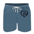 thumbnail image 3 of Kmdttou Men's Hiking Cargo Shorts 9" Lightweight Fashionable And Casual Heart-Shaped Printed Drawstring Pocket Beach Shorts (Regular and Big & Tall Sizes), 3 of 4