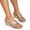 Silver, variant on Women's Faux Leather Wedge Flip Flops with Arch Support Comfortable Square Open Toe Glitter Platform Sandals Casual Summer Slides Black Size 8
