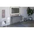 thumbnail image 2 of Alpine 48" Gray Wood Floating Vanity Base/Brushed Nickel Handles, 2 of 6