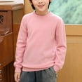 thumbnail image 2 of MeetoTime 4-18 Years Children's Knitted Undershirt Solid Color Thick Half High Neck Long Sleeved Pullover Top, 2 of 3