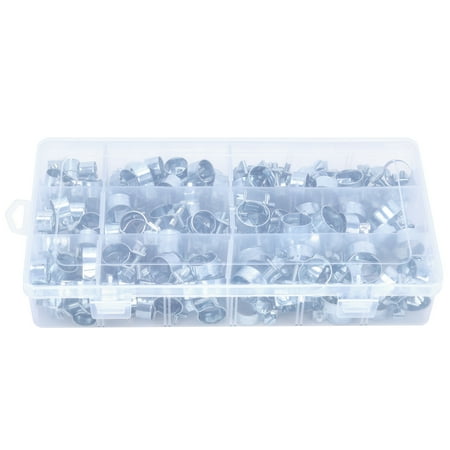 

Henmomu 135pcs 8‑18mm Mini Hose Clamp Carbon Steel Water Hose Clamp Assortment Kit Accessory Hose Clamp Kit Water Hose Clamp