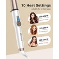 thumbnail image 7 of Hoson Dual Voltage Curling Wand Tapered Barrel 1.25"-0.75", Ceramic Hair Curling Iron for Long Hair, 225-450℉ LCD Digital Temperature, 7 of 7