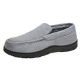 thumbnail image 6 of Men's Slip On Suede Flat Casual Shoes Winter Warm Fleece Lined Loafers Round Toe Platform Non Slip Walking Shoes White Size 10-10.5, 6 of 6