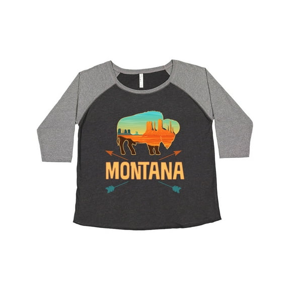 Inktastic Montana Gift Buffalo Silhouette Women's Plus Size T-Shirt