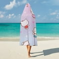 thumbnail image 4 of Hello Kitty Hooded Blanket Poncho, Wearable Hooded Blanket Cozy Soft Warm Plush Fleece Blanket for Adult Women Men 60x80, 4 of 6