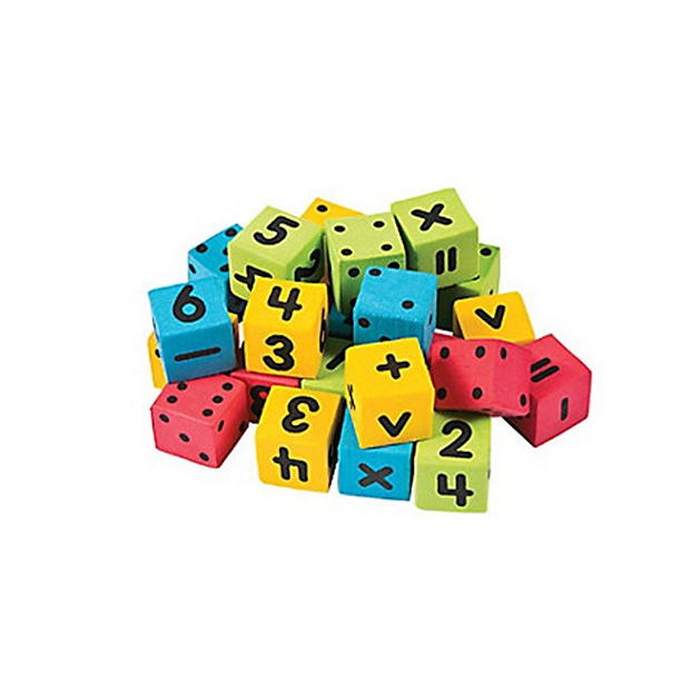 Mini Foam Math Dice Educational 144 Pieces