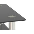 thumbnail image 4 of Black Glass End Tables Living Room Set of 2, Small Glass Table, Black Side Table with Tempered Glass Top, Metal Frame, for Living Room Bedroom (All Black, 2Pcs End Tables), 4 of 11
