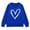 Blue, variant on GiLiling Girls Preppy Heart Sweatshirt, Cute Oversized Pullover, Kids Valentine's Day Graphic Crewneck Athletic Sweater with Pocket (White, 9-10 Years)