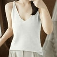 thumbnail image 3 of cocolona Womens Summer Knitted Tank Tops V Neck Sleeveless T-shirts Fashion Casual Loose Solid Color Tops, 3 of 4