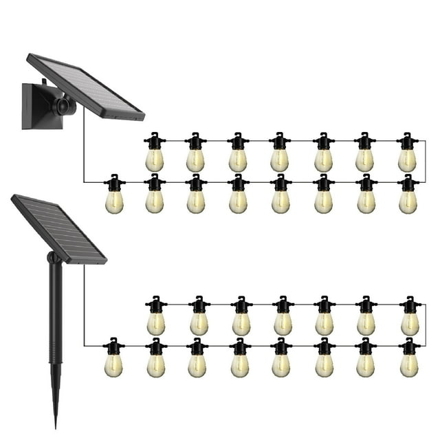 Deck Impressions 15-Count Solar String Light Dual Mount, 2-Pack