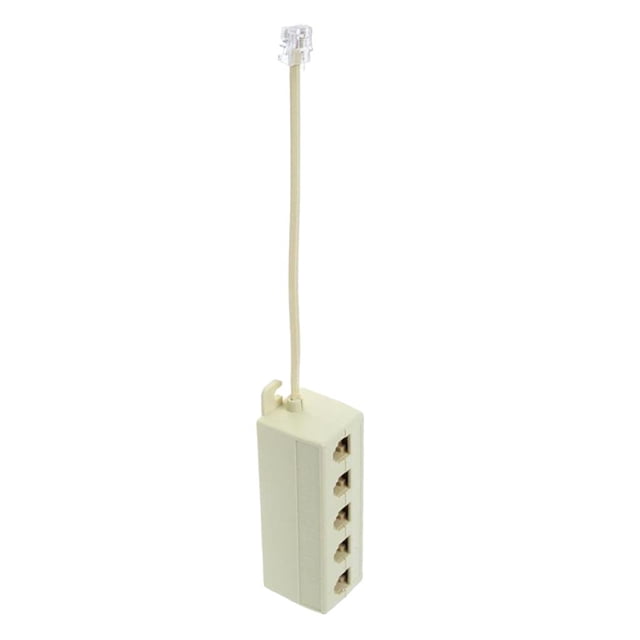 Divisor De Teléfono, Adaptador De Convertidor De 5 Vías RJ11 6P4C 1 A 5 , licencia De Pared De Teléfonos Y Separador Para Cables De Línea
