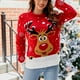 thumbnail image 4 of Suéter navideño para mujer, suéter navideño para mujer, suéter navideño para mujer, suéter navideño de cuello redondo para mujer, artesanía excepcional, 4 of 8