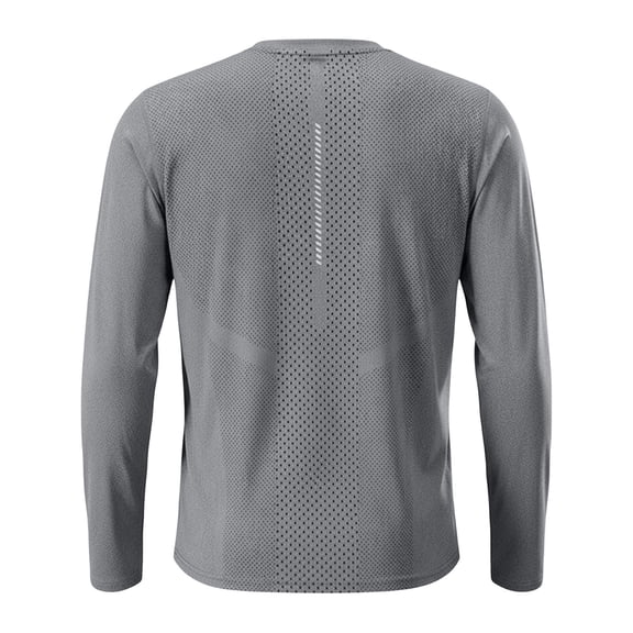 SUYIDA Men's Wicking Athletic Top, Long Sleeve Workout Tee, Gym Running Training Outdoor Shirt