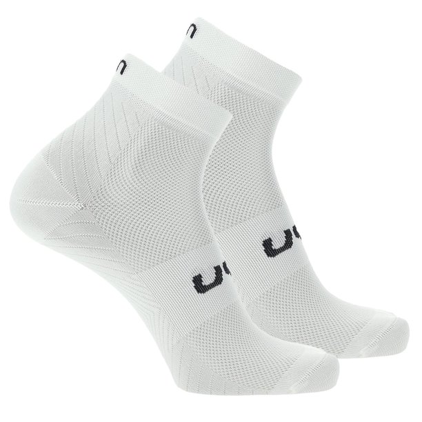 UYN Calcetines Unisex, Paquete de 2 - Calcetines Essential Low Cut, Logotipo, monocolor Blanco 35-38
