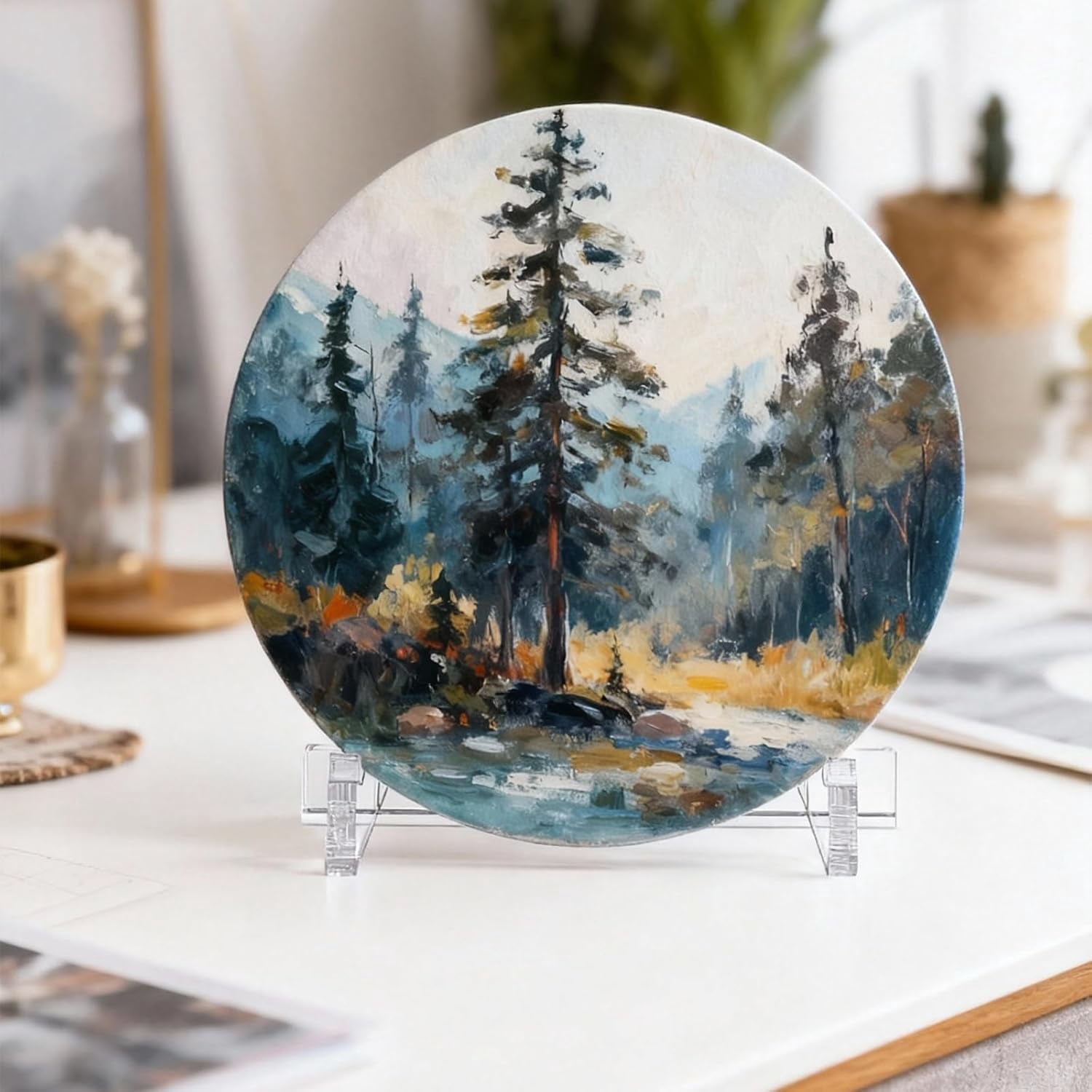 5.9 inch Clear Acrylic Easel Display Stand, Plate Stands for Display, Suitable for Plates, Picture Frames, Cookbooks, Easels, Artwork, and More