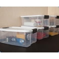 thumbnail image 3 of Sterilite 18 Quart Clear Plastic Storage Bin with White Latch Lid, 6 Pack, 3 of 5