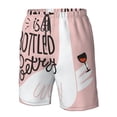 thumbnail image 5 of Naloa Goose Holding Wineglass with Red Wine Men's Beach Shorts, Surfing shorts, Swim trunks, Quick Dry Swim Trunks for Surfing Beach Fun - Small, 5 of 9