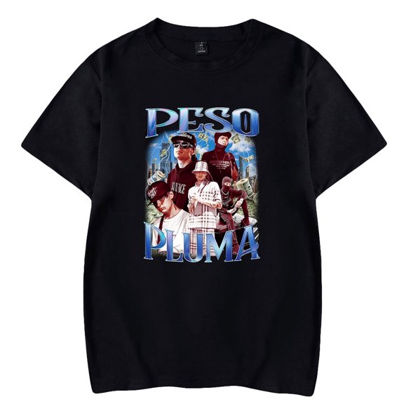 Peso Pluma T-shirt Crewneck Short Sleeve Tee Women Men Casual Streetwear Tshirt