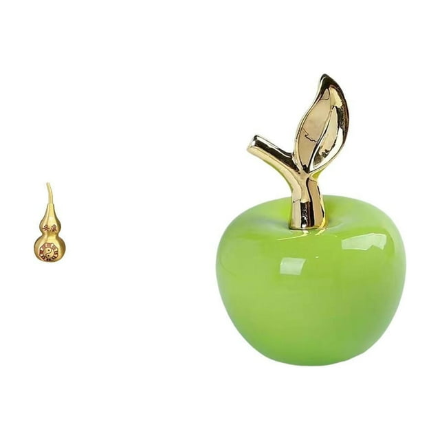 Escultura de tortuga marina,Estatua de calabaza de latón de 7 cm para escritorio,adorno Feng Shui,Figura de calabaza de cobre,decoración Feng Shui,Estatua,Estatua de fruta artificial