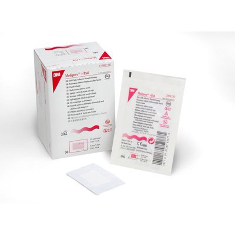 3M Healthcare Medipore Plus Pad Soft Cloth Adhesive Wound Dressing 2" x