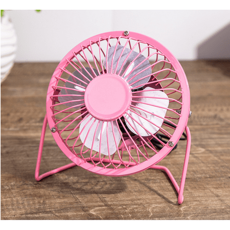 

Chainplus USB Fan 4 Inch Mini USB Desk Table Fan Personal Portable Desktop Cooling Fan for Camping Home Office Outdoor Travel Strong Wind Pink