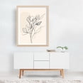 thumbnail image 2 of Creative Minimalist Floral Art - Line Drawing Line Art Floral Minimalist Botanical Abstract Black and White Modern Art Oak Framed Wall Art Print 16 x 20 inches, 2 of 3