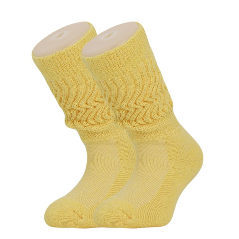 Cotton Slouch Socks for Boys and Girls Limone 3 Pairs 6-8 Years Old