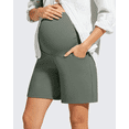 thumbnail image 3 of G4Free ShiftReady Maternity Work Shorts with Pockets Over The Belly Pregnancy Summer Office Clothes, 3 of 8