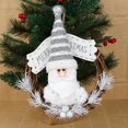 thumbnail image 5 of Corona de Navidad hecha a mano, colgador de puerta delantera, lindo muñeco de nieve de Papá Noel, corona colgante, decoración del hogar de vacaciones, 5 of 5