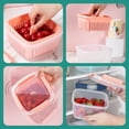 thumbnail image 3 of 3Pcs Fridge Storage Containers with Lids Fruit Container for Fridge Plastic Drain Basket Removable Strainer Airtight Food Storage Containers Portable Freezer Organisers for Kitchen, 3 of 9
