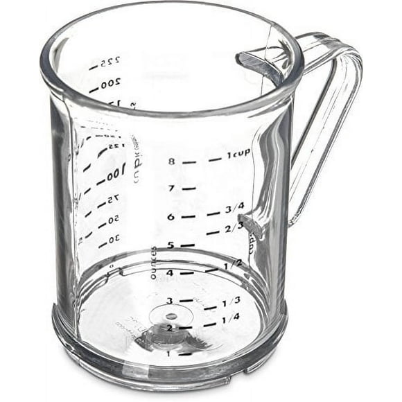 Carlisle 431507 Commercial Measuring Cup, 8 O, 3.74" Height, 3" Width, 3" Length, Polycarbonate (Pc), Clear